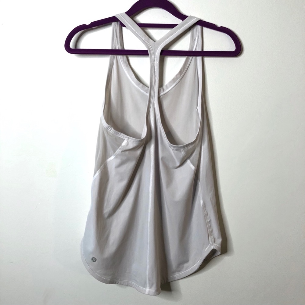 Lululemon racerback tank top with mesh trim - Picture 2 of 7